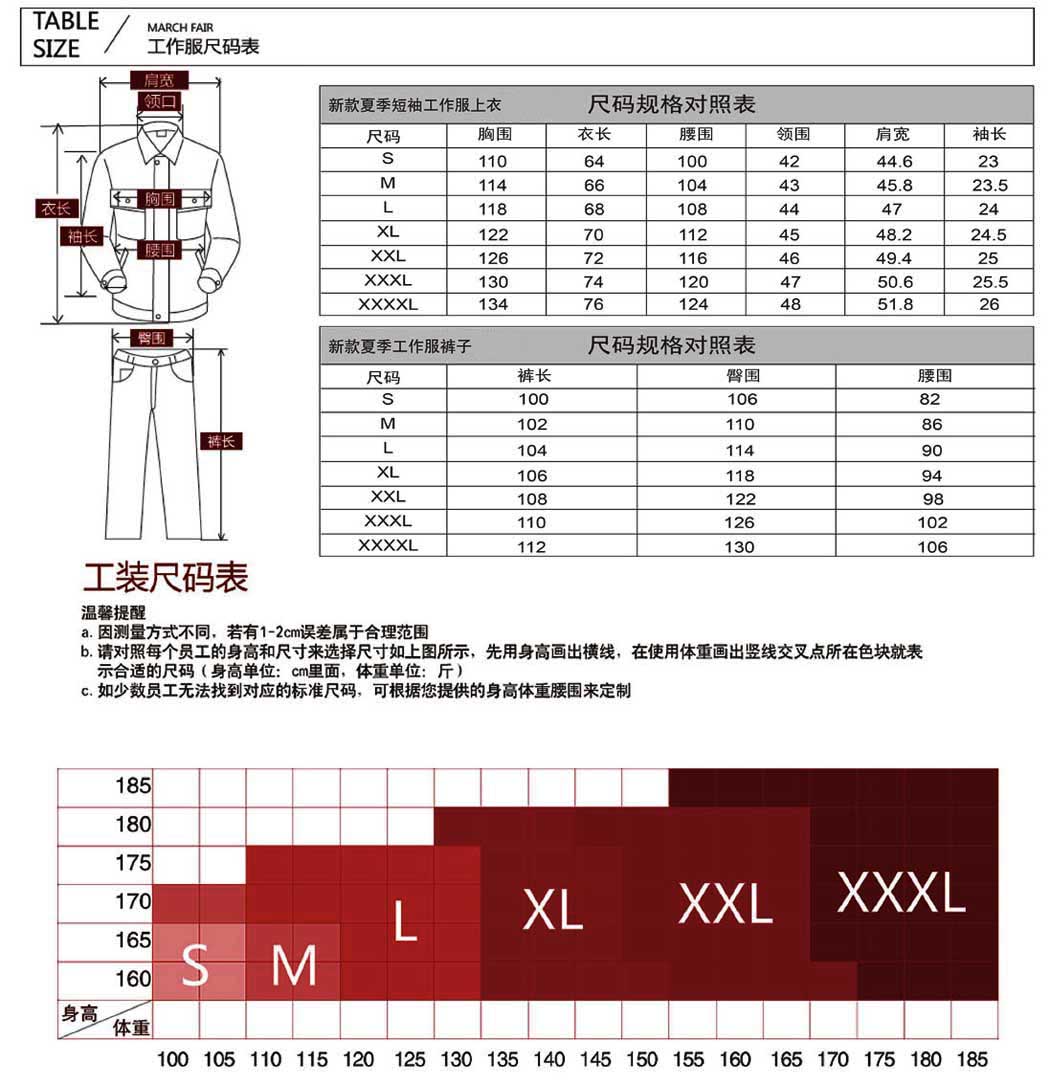 湖蓝色夏季短袖工作服AD10-2(图3)